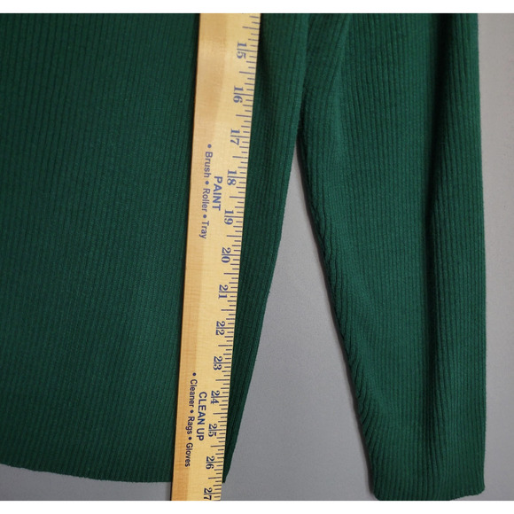 Karen Scott Ribbed Pullover Sweater Womens XXL Green V-Neck Long Sleeves - Picture 6 of 9